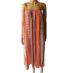 Raga Sun Strappy Dress Sun Canyon Metallic Tank Dress Size M